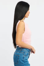Pink One Shoulder Bodysuit