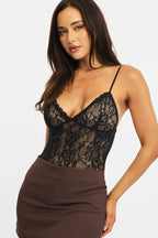 Black Lace Bodysuit Sleeveless