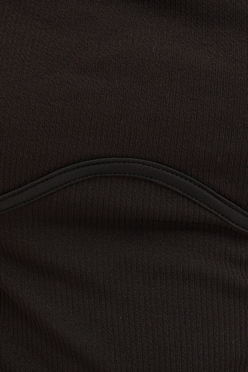 Black Strapless Bodysuit Bodice Detail