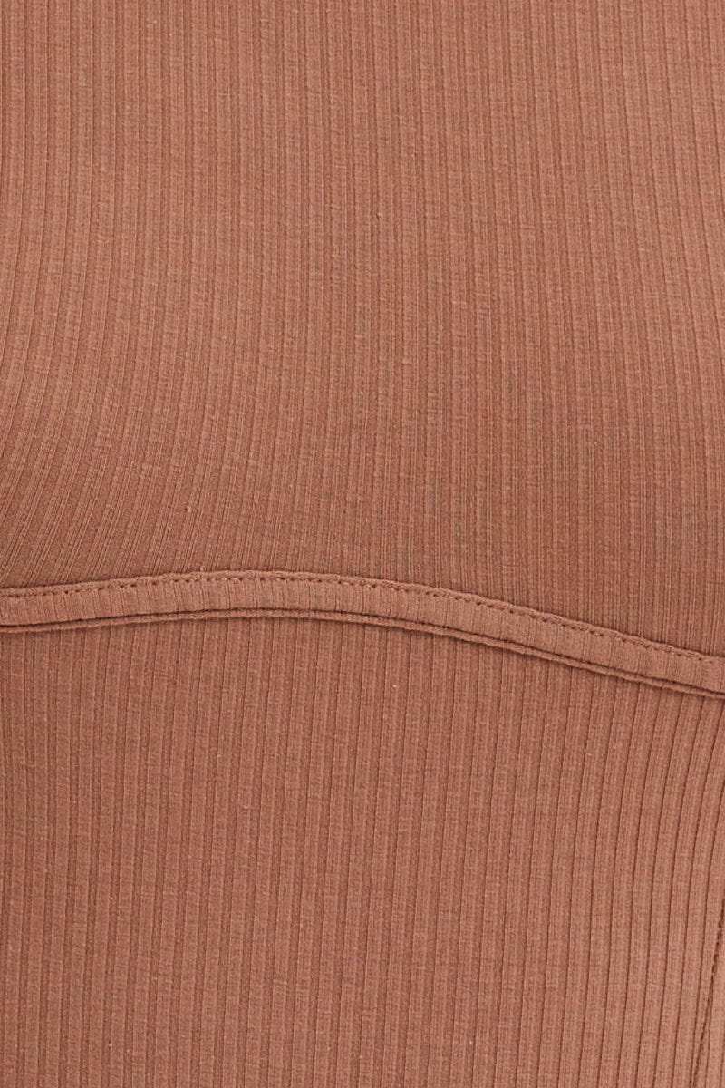 Brown Bodysuit Long Sleeve