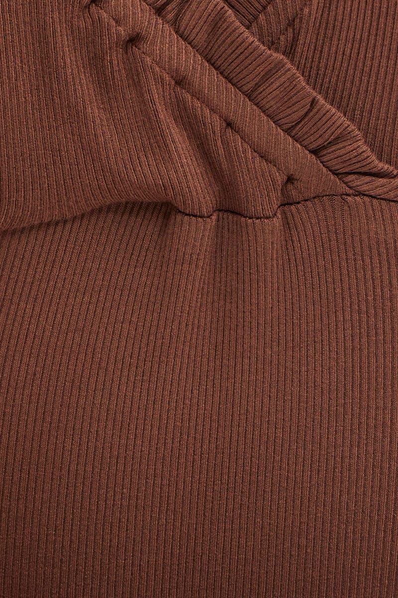 Brown Bodysuit Short Sleeve