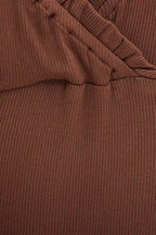 Brown Bodysuit Short Sleeve