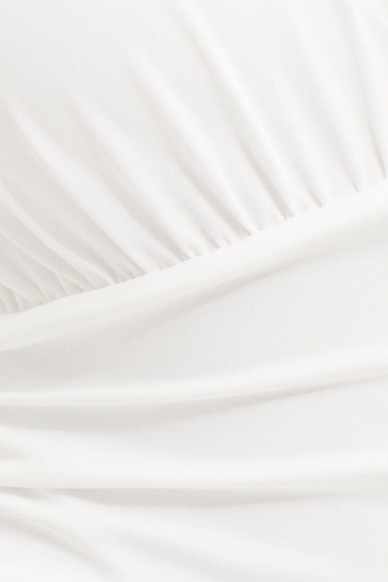 White Bodysuit Puff Sleeve