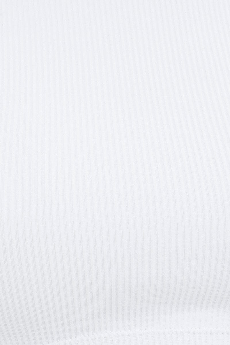White Tank Top Sleeveless Crew Neck