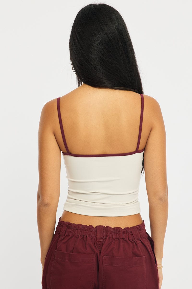 Grey Scoop Neck Singlet Tank Top