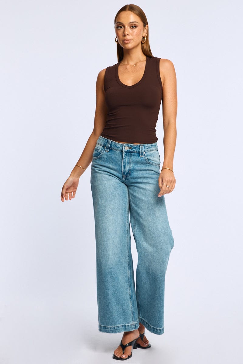 Brown Tank Sleeveless