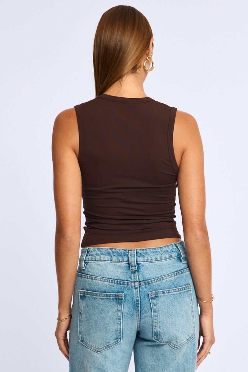Brown Tank Sleeveless