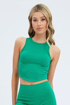Green Tank Top Sleeveless Seamless