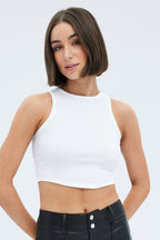 White Tank Top Sleeveless Seamless