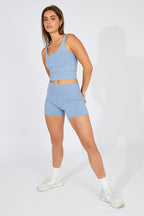 Blue Tank Top Scoop Neck