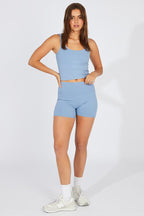 Blue Tank Top Scoop Neck
