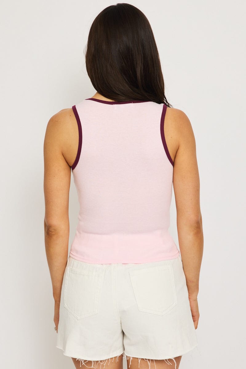 Pink Tank Sleeveless