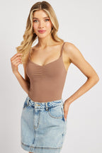 Brown Bodysuit Sleeveless Supersoft