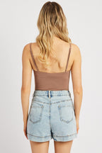 Brown Bodysuit Sleeveless Supersoft