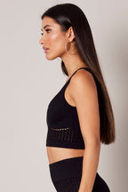 Black Tank Top V Neck Seamless