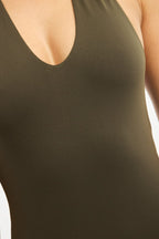 Green Halter Neck Bodysuit
