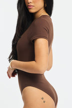 Brown Supersoft Bodysuit Short Sleeve