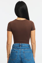 Brown Supersoft Bodysuit Short Sleeve