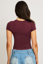 Red Supersoft Bodysuit Short Sleeve