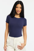 Blue Supersoft Bodysuit Short Sleeve