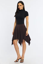 Black Short Sleeve High Neck Bodysuit