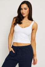 White Tank Top V-neck Supersoft