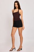 Brown Halter Neck Bodysuit