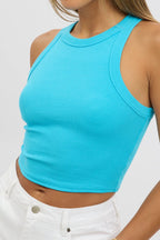 Blue Tank Top Rib