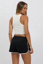 White Tank Top Rib