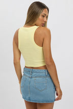 Yellow Tank Top Rib