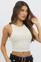 Grey Tank Top Rib