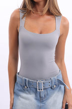 Grey Supersoft Bodysuit Sleeveless