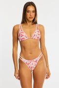 Red Ditsy Triangle Bikini Set