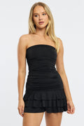 Black Strapless Playsuit