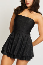Black Playsuit Strapless