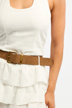 White Frilled Playsuit Halter Neck