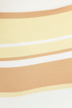 Yellow Stripe Knit Dress Midi Sleeveless