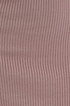 Brown Knit Dress Midi Long Sleeve Cut Out