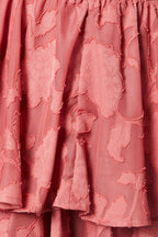 Pink Ruffle Playsuit Short Sleeve Ruched Bust
