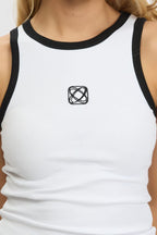 White Rib Tank Sleeveless