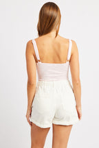 Pink Eyelet Bodysuit Singlet