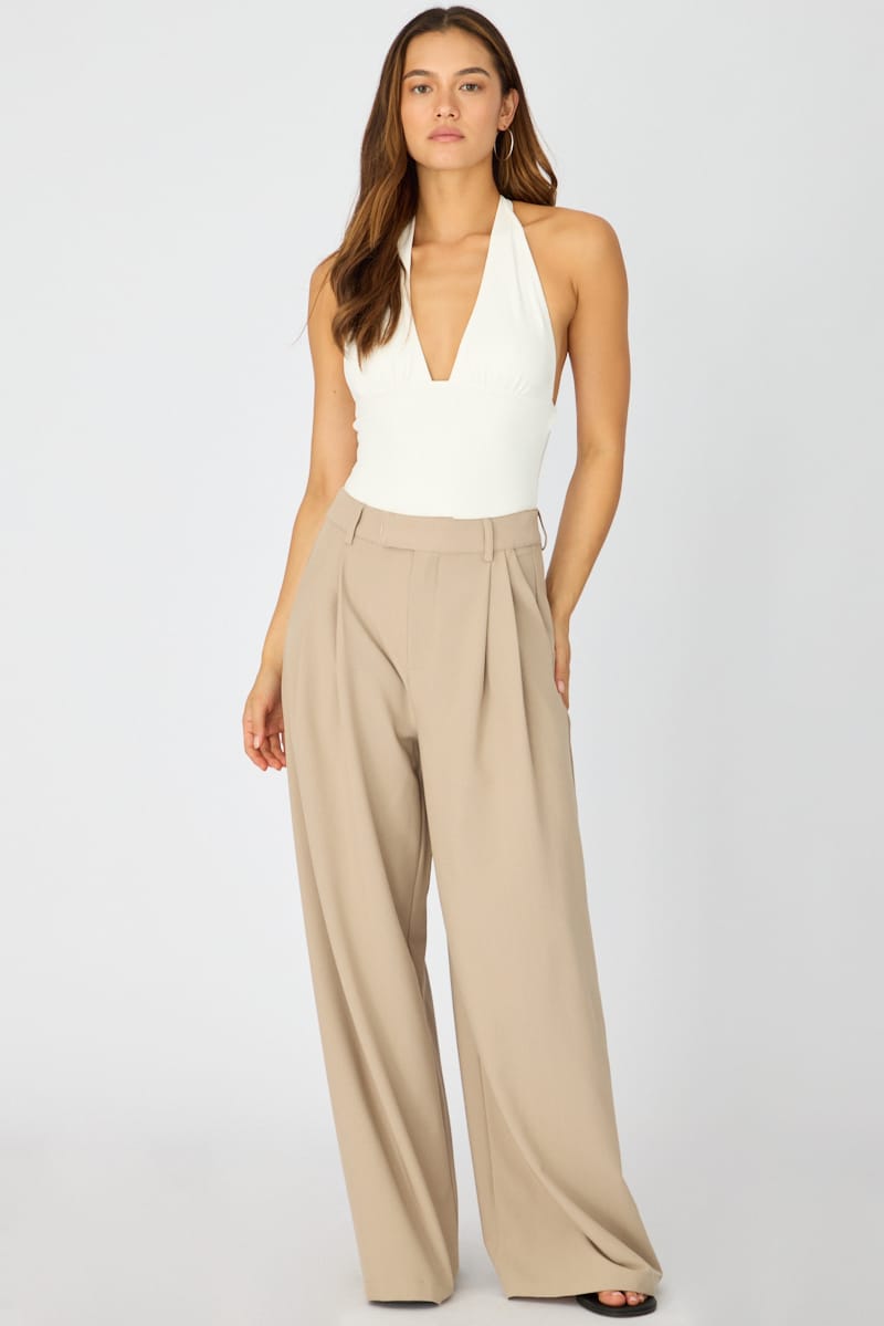 White Supersoft Bodysuit Sleeveless Vneck