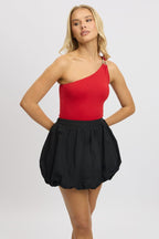 Red Bodysuit One Shoulder Supersoft