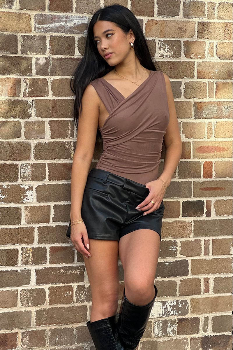 Brown Bodysuit Mesh