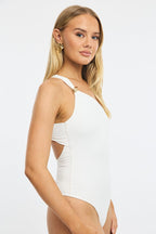 White One Shoulder Bodysuit