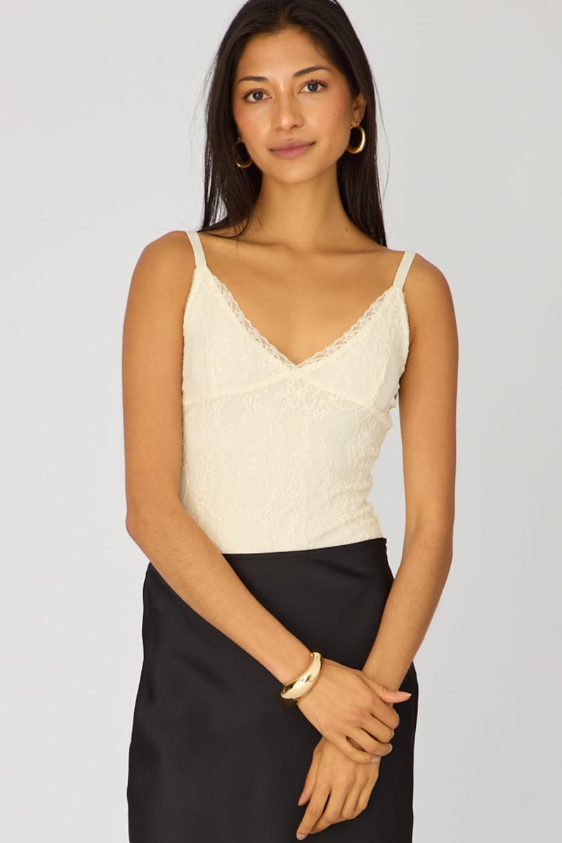White Lace Bodysuit Sleeveless