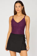 Purple Lace Bodysuit Sleeveless
