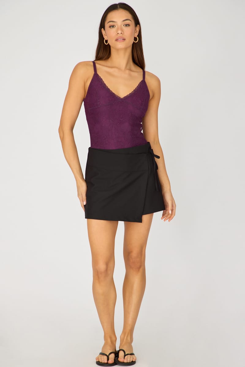 Purple Lace Bodysuit Sleeveless