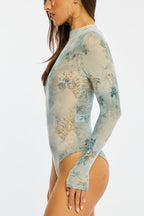 Blue Bodysuit Long Sleeve