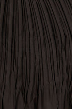 Black Pleated Skirt Mini Satin